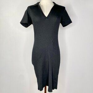 Zara - Black Knit Polo Dress